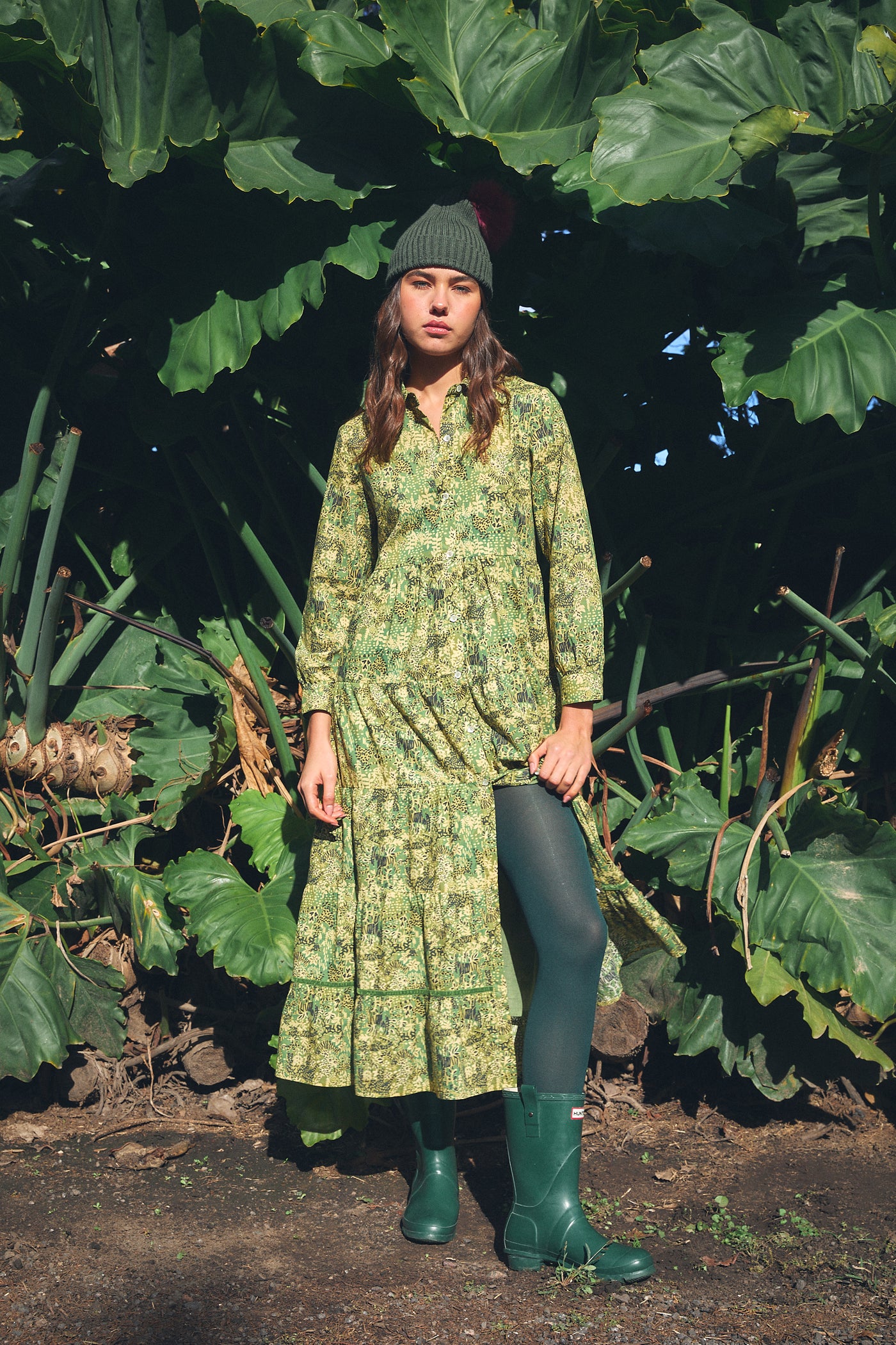 JINETTE MAXI DRESS TIGER GREEN