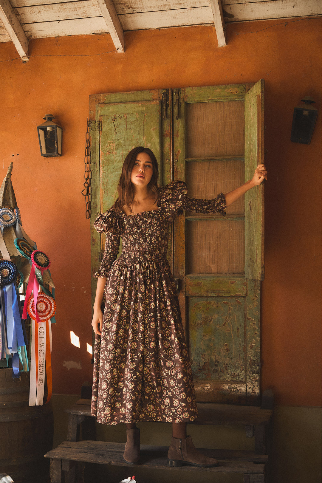 jocelyn butterfly maxi dress in brown superdown JOCELYN MAXI DRESS BHIM BROWN – Ros-Garden