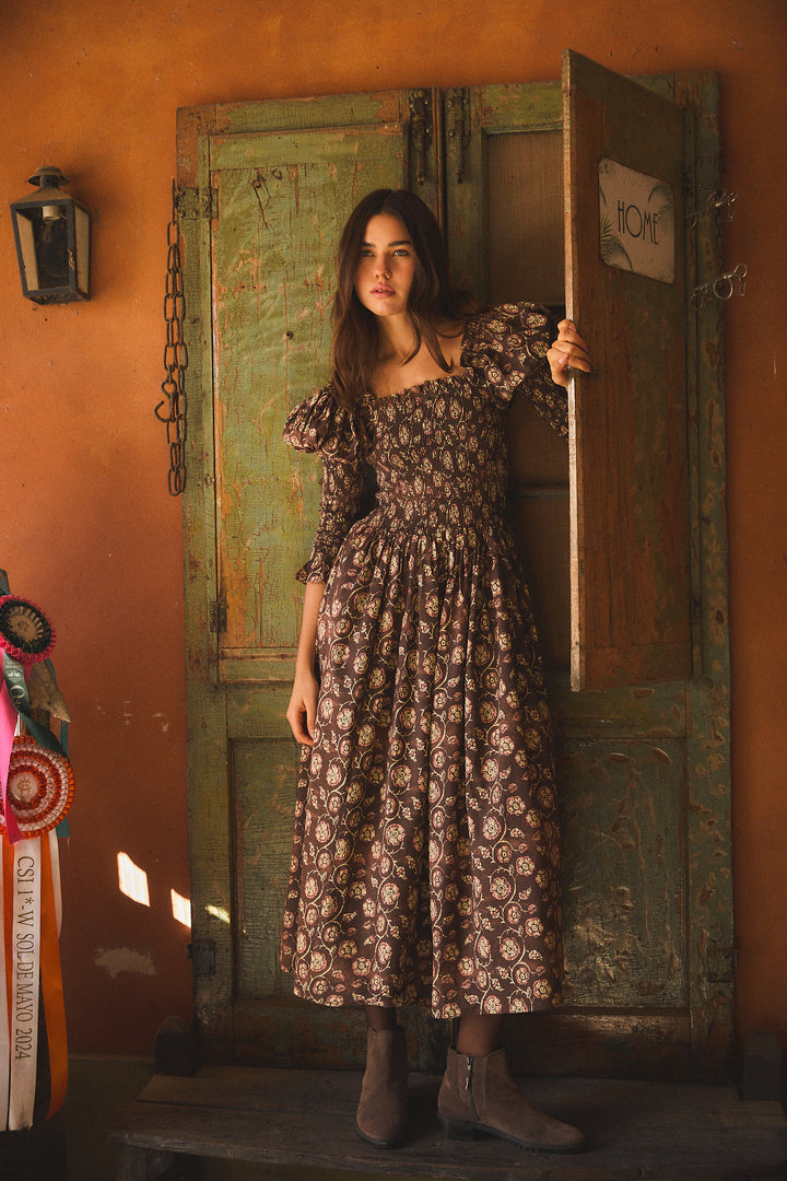 JOCELYN MAXI DRESS BHIM BROWN BROWN / BHIM / XS JOCELYN MAXI DRESS BHIM BROWN BROWN / BHIM / XS