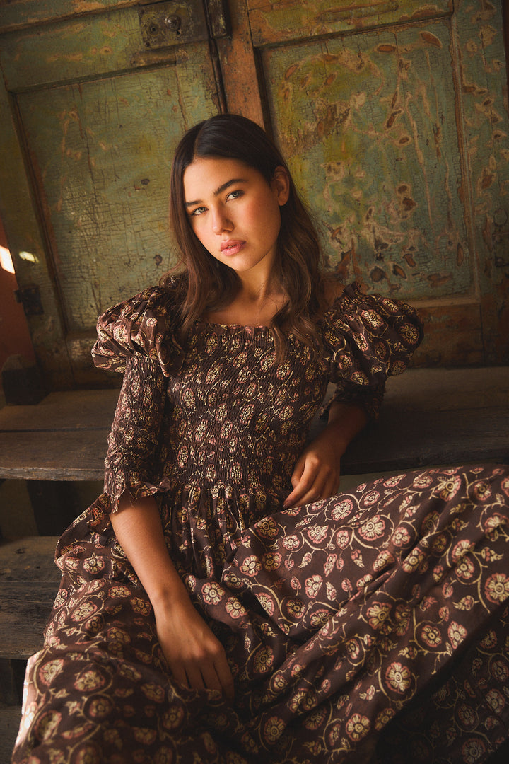 JOCELYN MAXI DRESS BHIM BROWN BROWN / BHIM / XS