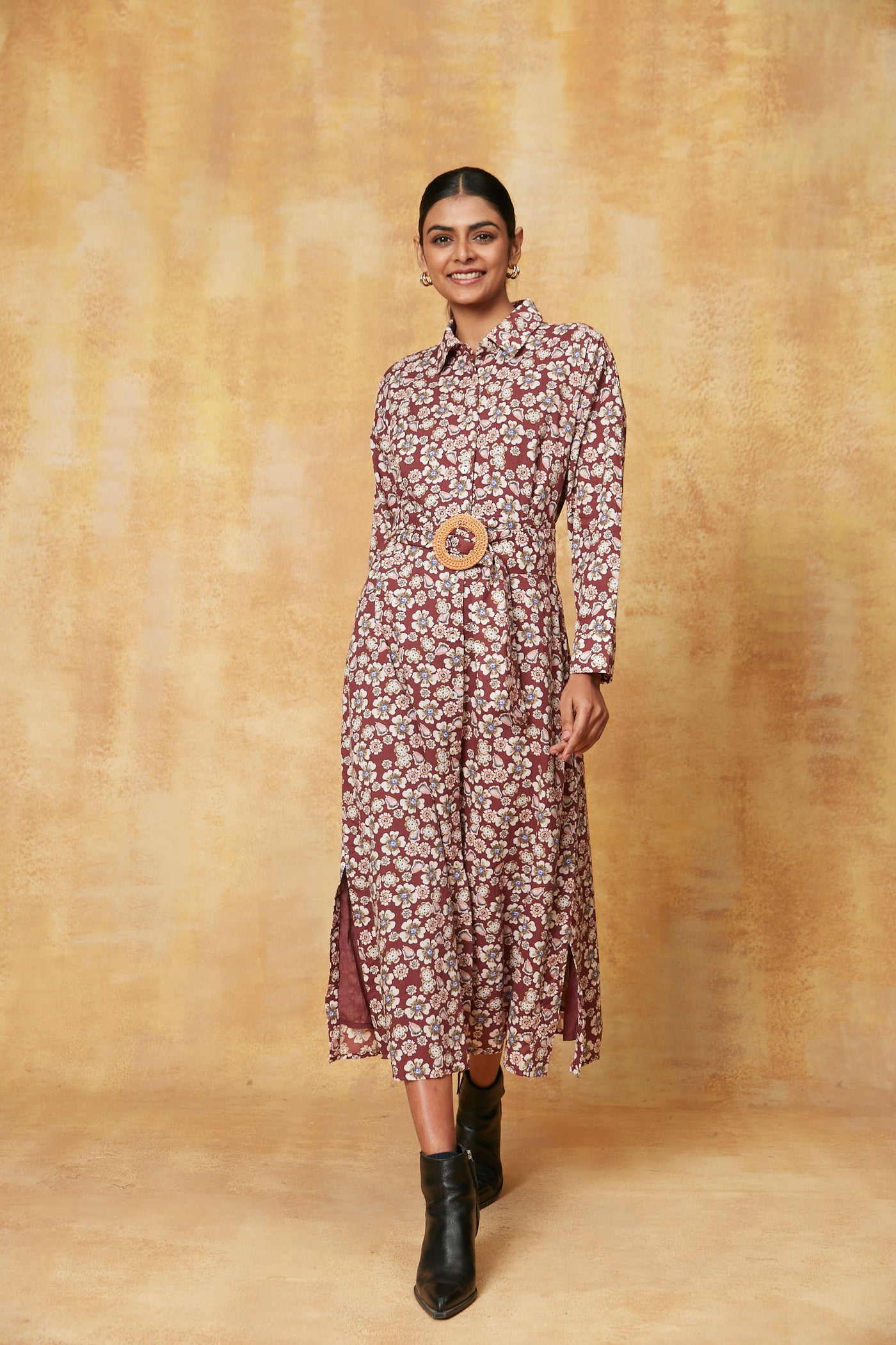 JODPUR MAXI DRESS HANIA BROWN