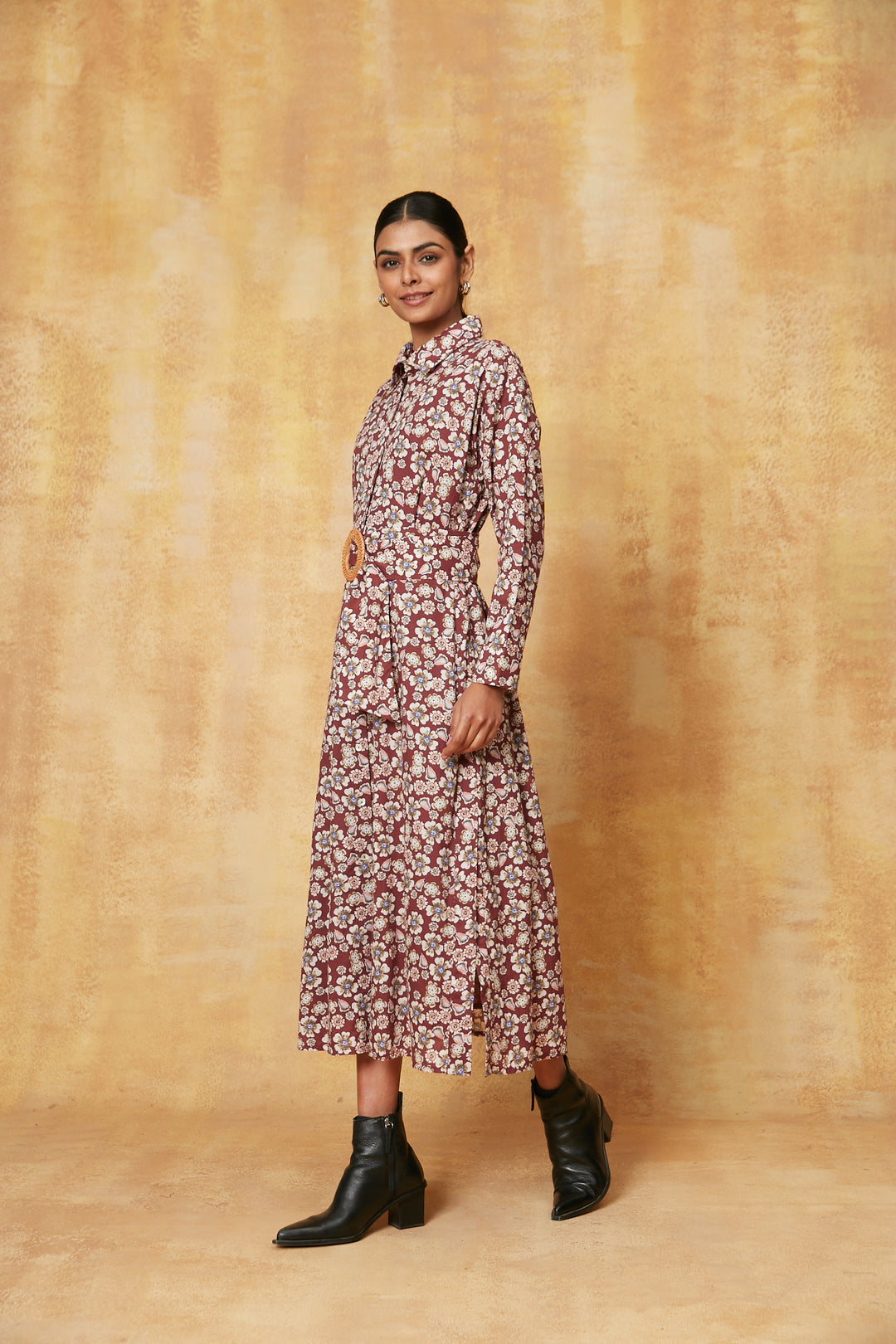 JODPUR MAXI DRESS HANIA BROWN Ros-Garden JODPUR MAXI DRESS HANIA BROWN Ros-Garden