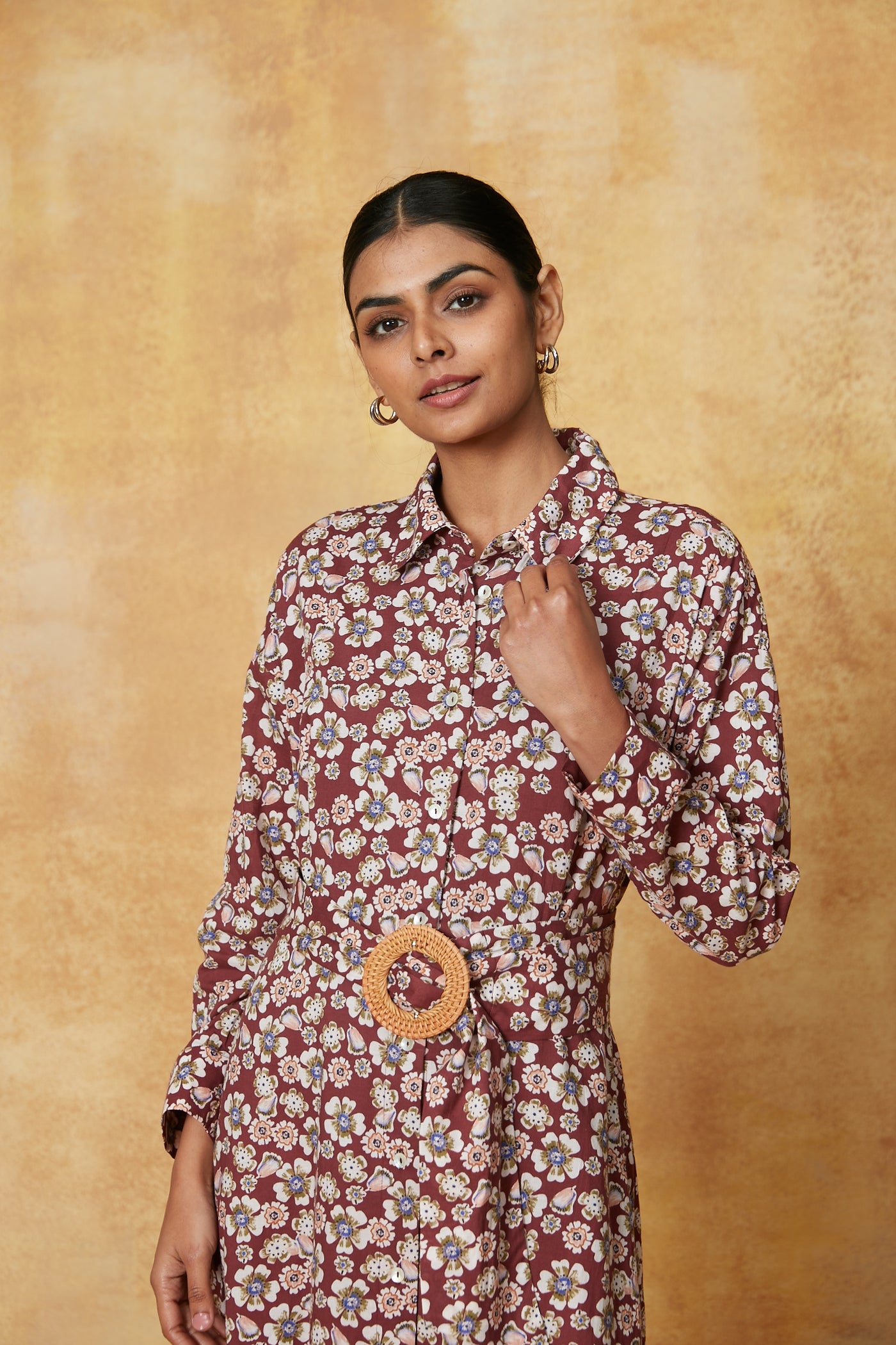 JODPUR MAXI DRESS HANIA BROWN
