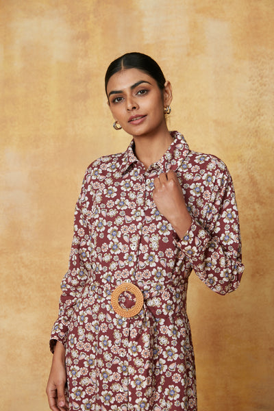 JODPUR MAXI DRESS HANIA BROWN