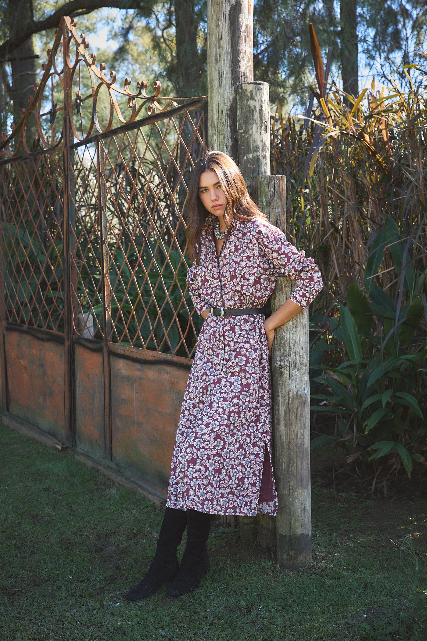 JODPUR MAXI DRESS HANIA BROWN