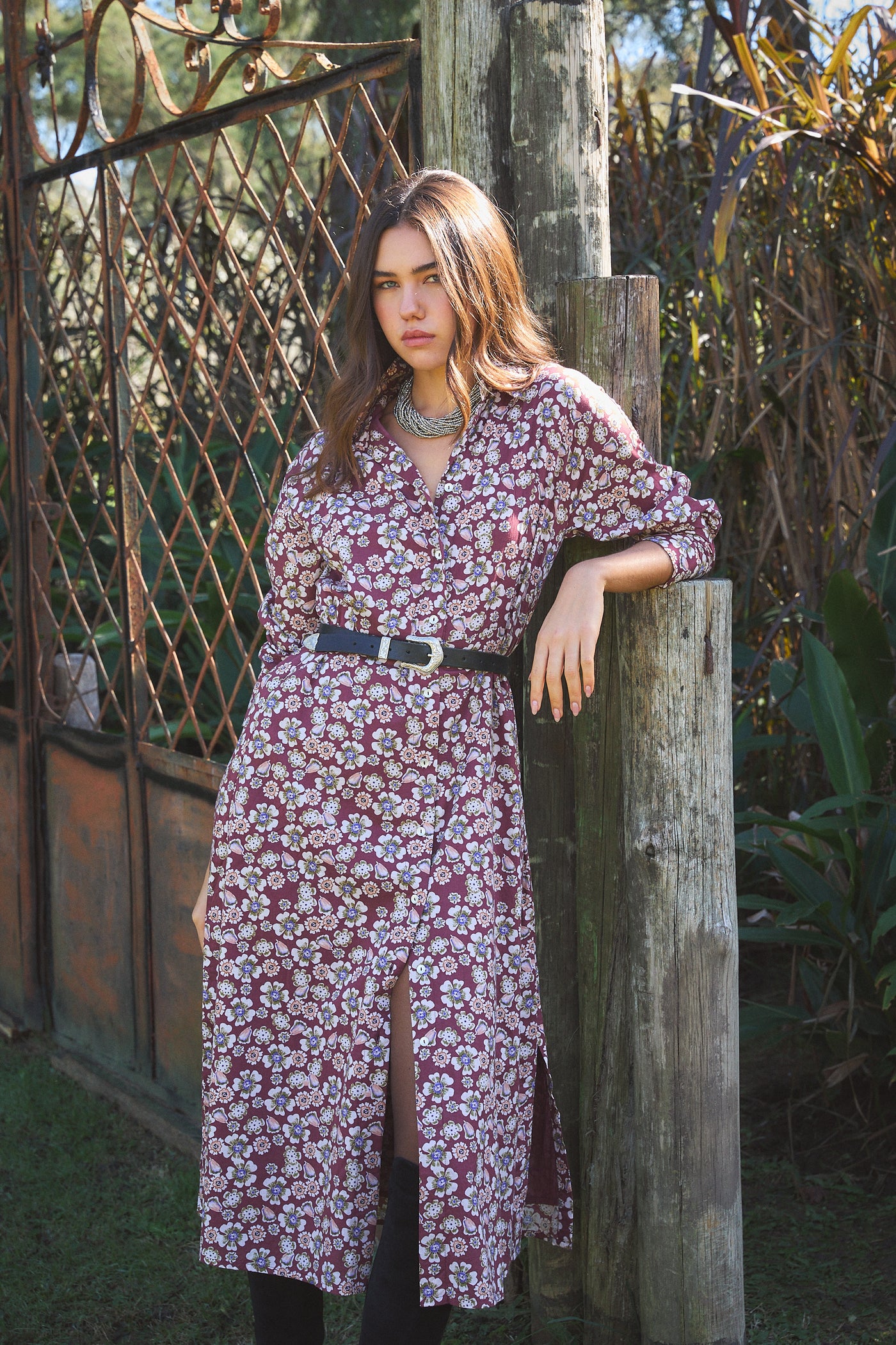 JODPUR MAXI DRESS HANIA BROWN