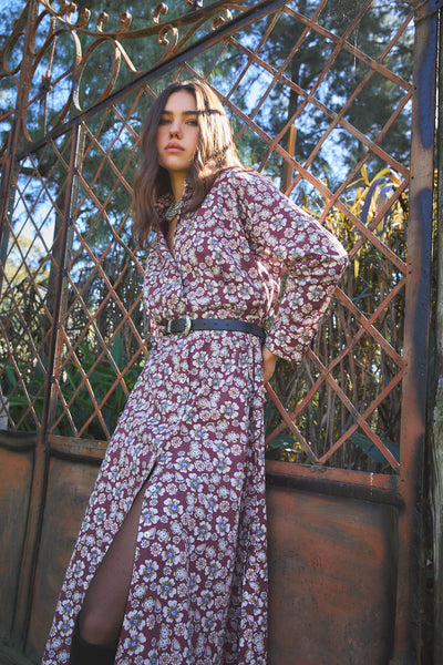 JODPUR MAXI DRESS HANIA BROWN