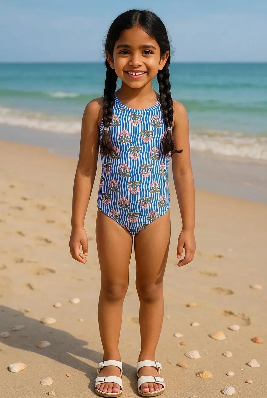 JOSEPHINE GIRLS SWIMSUIT MOANA BLUE – Ros-Garden