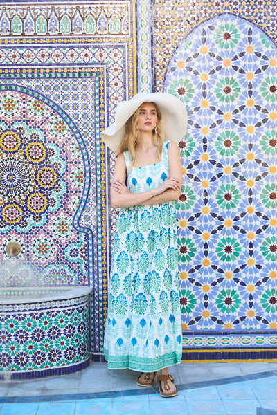 LILY MAXI DRESS RAHA BLUE