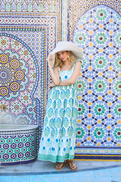 LILY MAXI DRESS RAHA BLUE