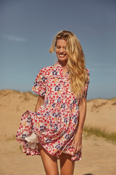 VIBEKA SHORT DRESS LUISA PINK