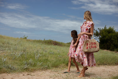 ERNESTINE MIDI DRESS FLORES PINK