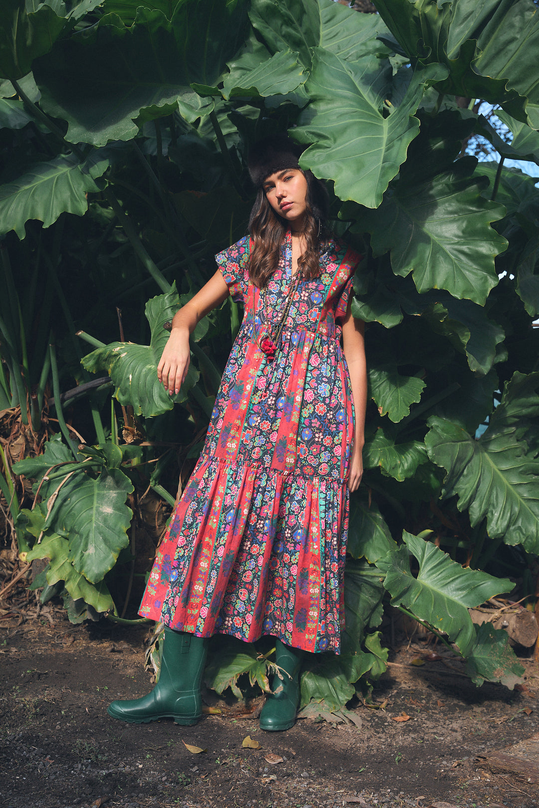 MUMI MIDI DRESS YESHI RED – Ros-Garden