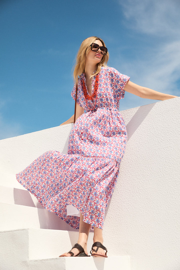 ro's garden mumi midi dress MUMI MIDI DRESS NISSA BURGUNDY – Ros-Garden