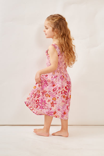 POLLY GIRLS DRESS PALERMO PINK