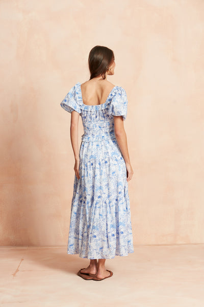 PERCY MIDI DRESS ANAPLOIS BLUE