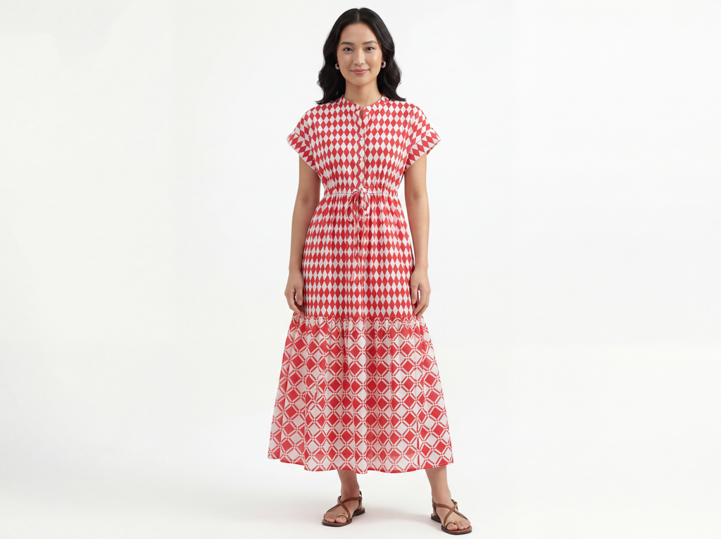 ro's garden mumi midi dress MUMI MIDI DRESS LEE BLUE BLUE / LEE / L