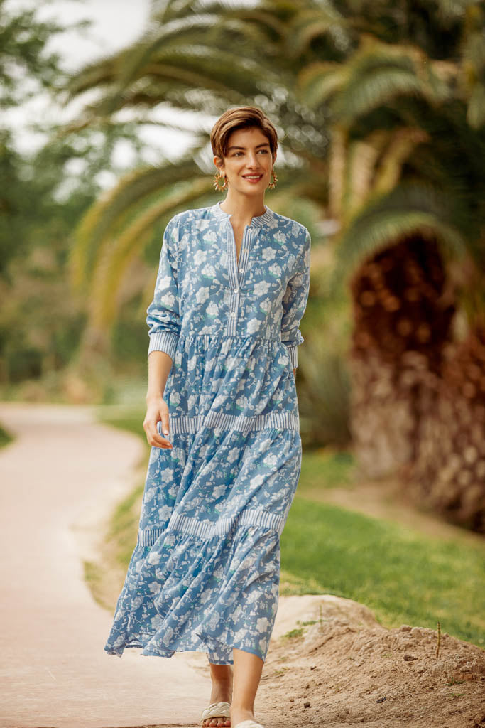 DIWALI MAXI DRESS CONDOLINA LIGHT BLUE