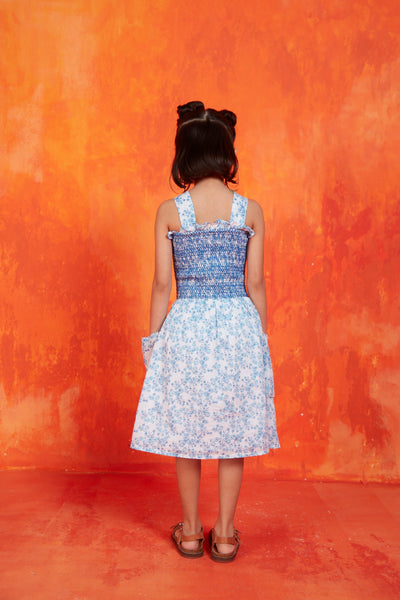POLLY GIRLS DRESS LUCRECIA BLUE