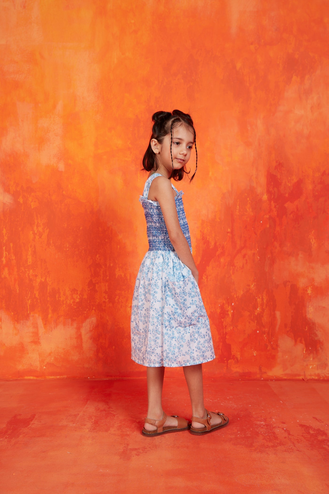 POLLY GIRLS DRESS LUCRECIA BLUE