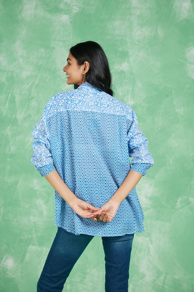 NEPAL SHIRT BADAMI BLUE