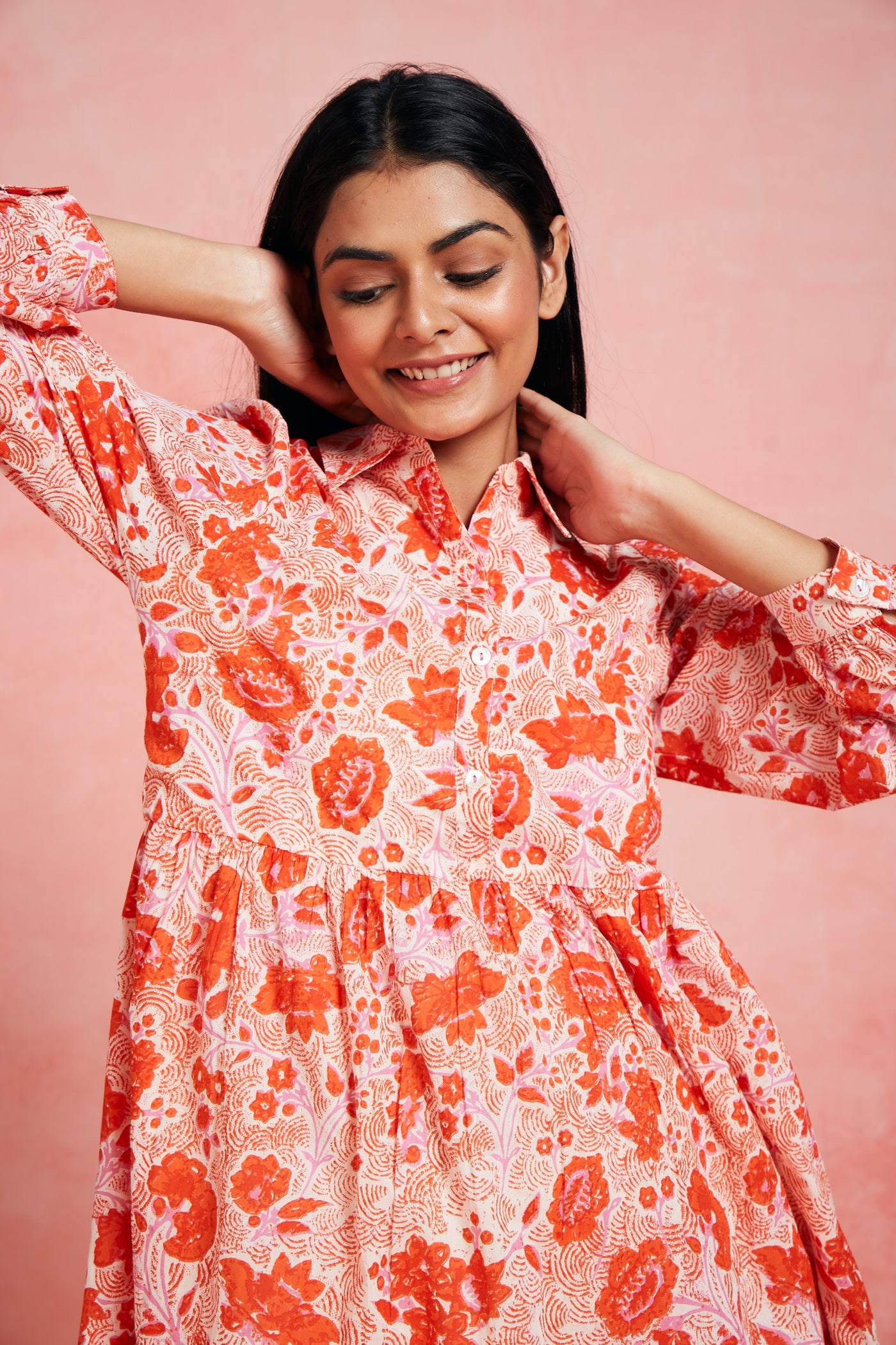 ROMY SHORT DRESS JUANA PINK