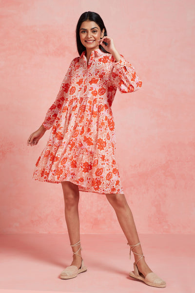 ROMY SHORT DRESS JUANA PINK