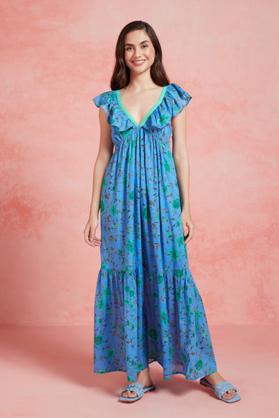 JASMIN DRESS JANE BLUE