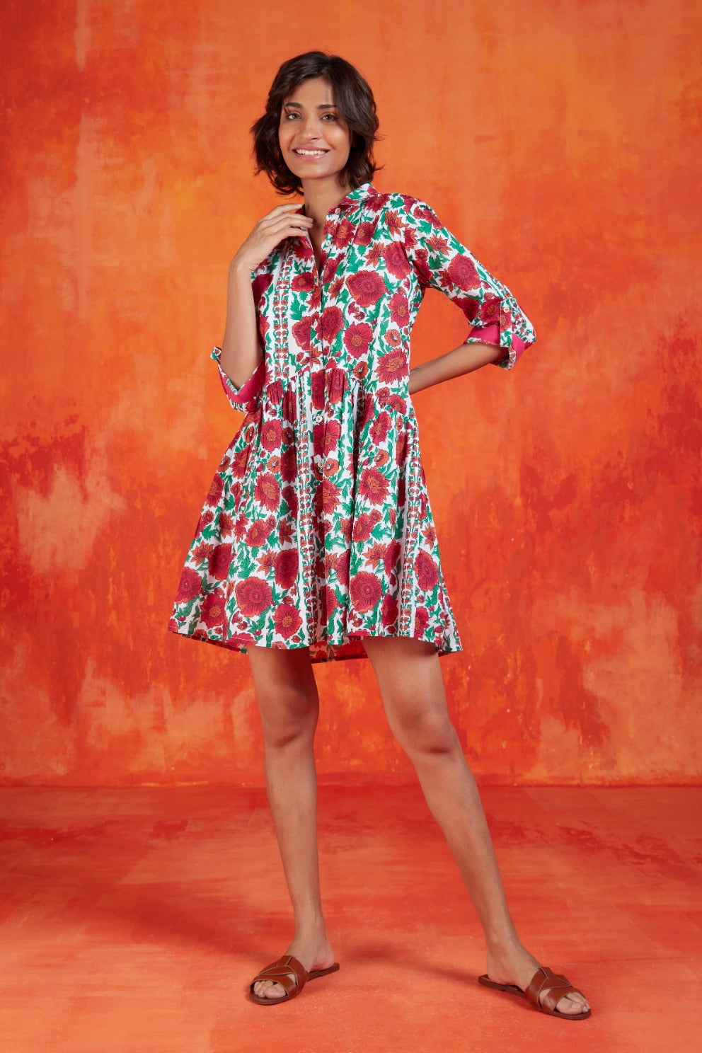 DEAUVILLE SHORT DRESS DIJON PINK