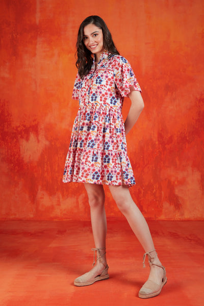 VIBEKA SHORT DRESS LUISA PINK