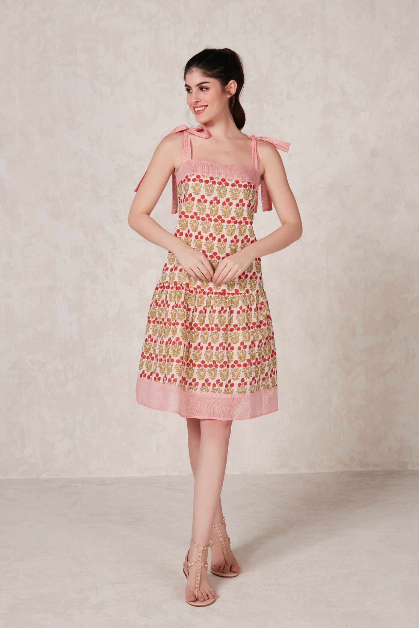 ASPEN SHORT DRESS OLEANDER RED