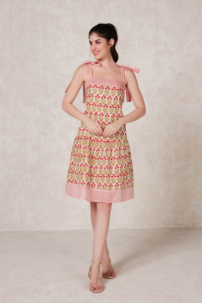 ASPEN SHORT DRESS OLEANDER RED