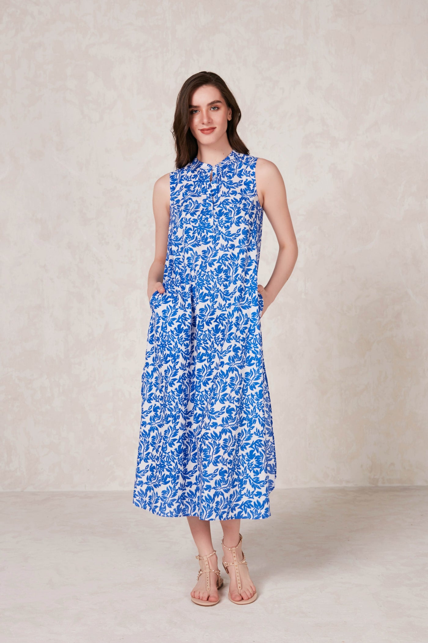 DEVINA MIDI DRESS ONDINE BLUE