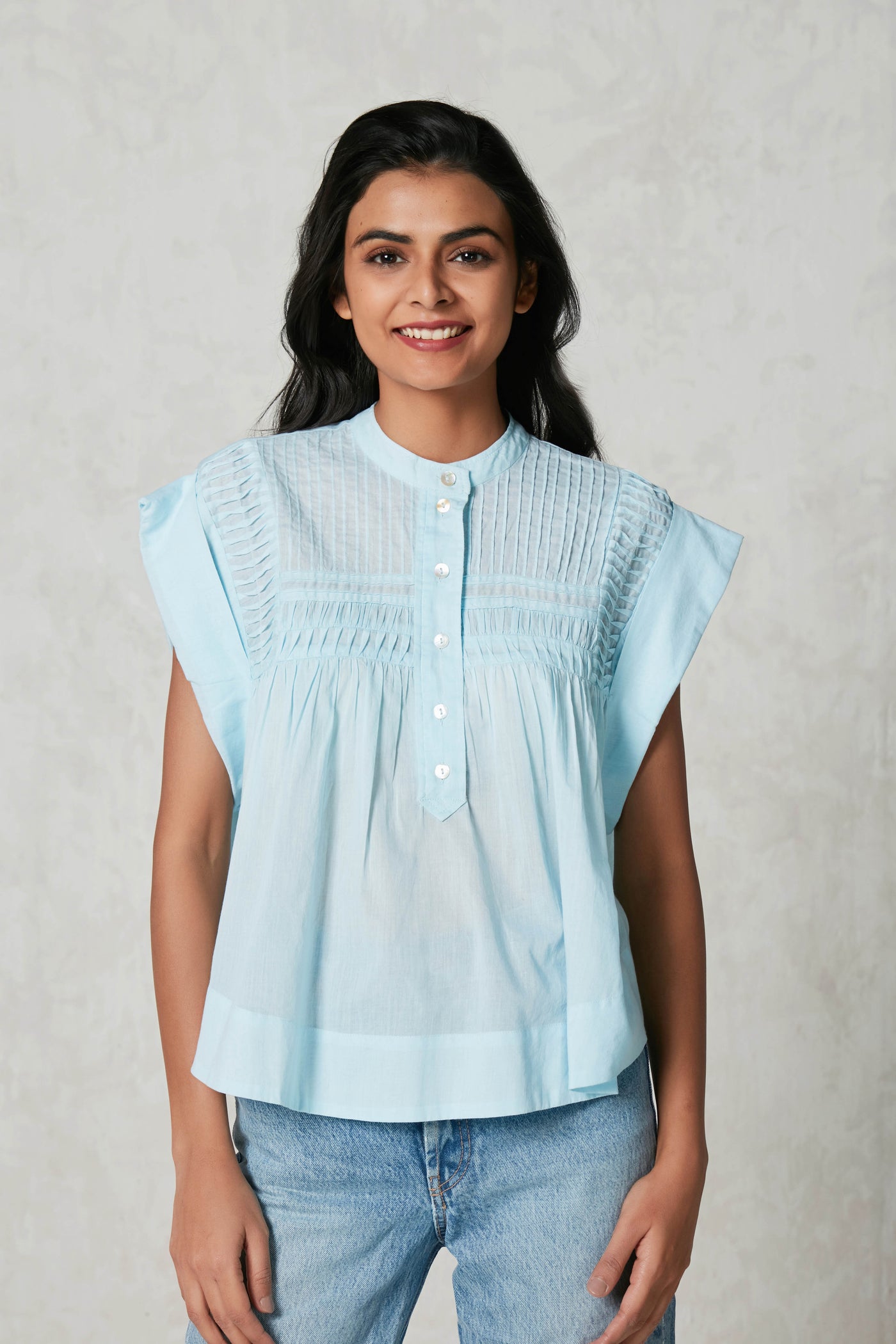 NINI TOP SOLID LIGHT BLUE