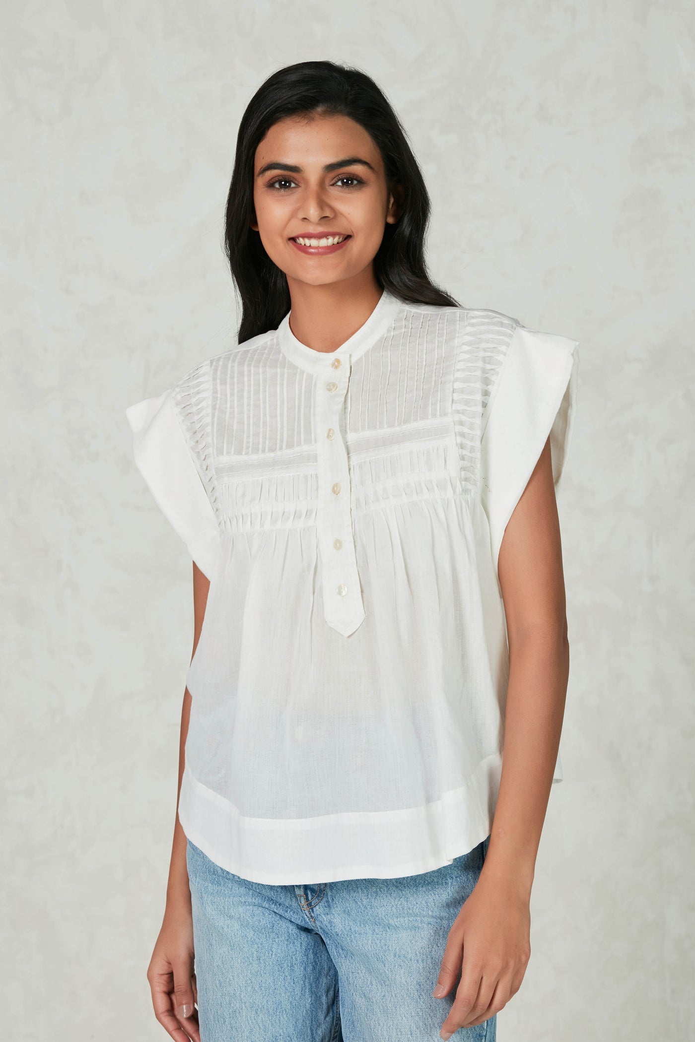 NINI TOP SOLID OFF WHITE