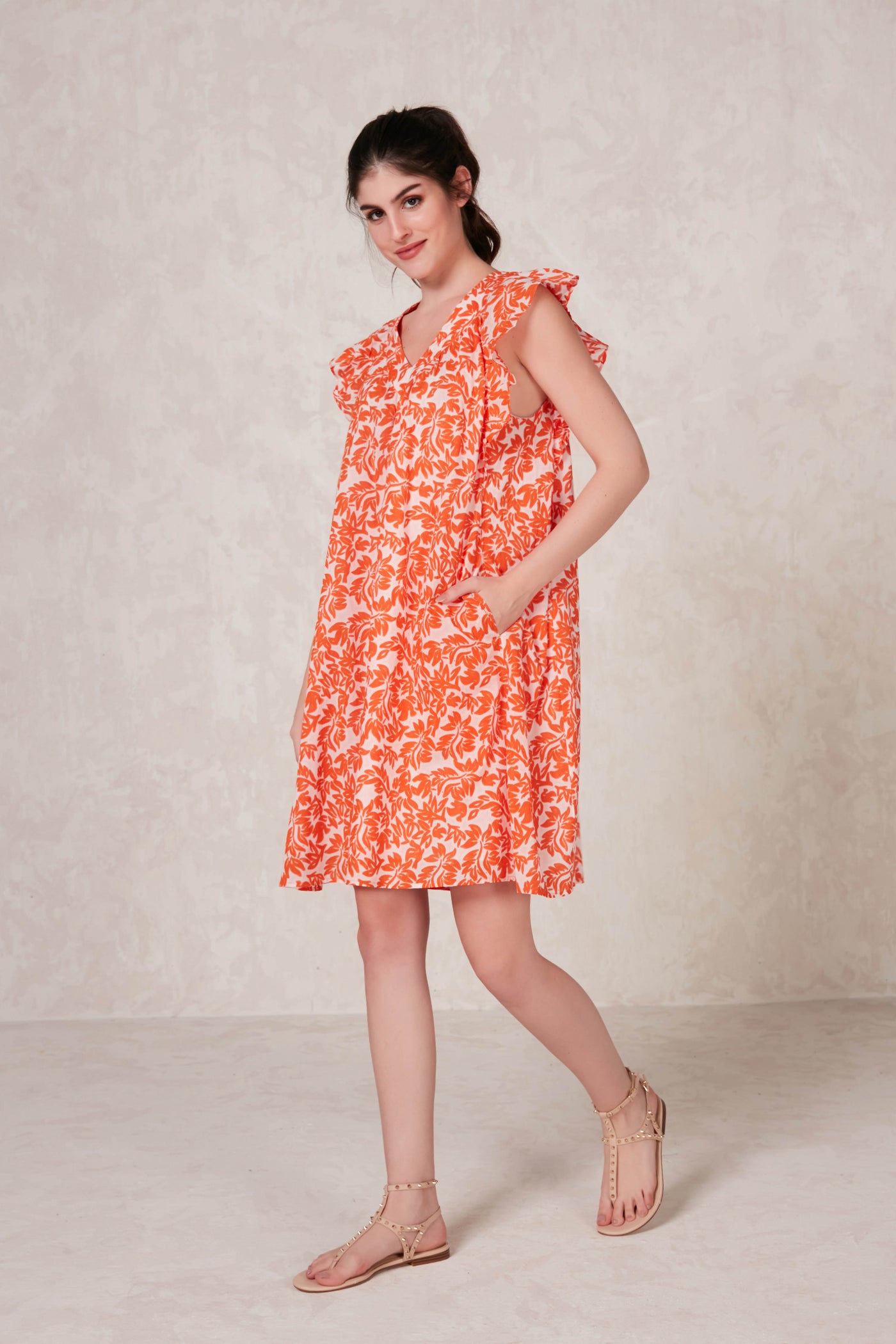 PARKER SHORT DRESS ONDINE ORANGE