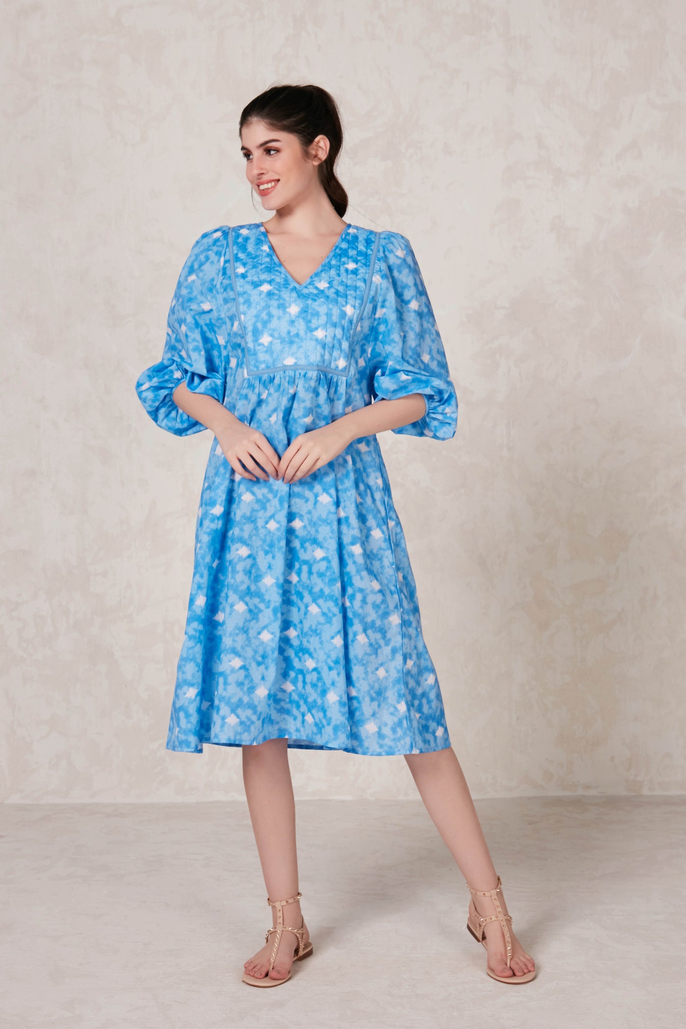IRELAND MIDI DRESS OKARI BLUE