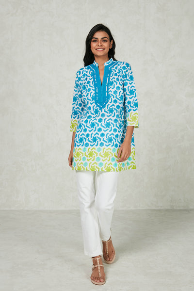 TOKYO SHORT TUNIC OSTIA BLUE