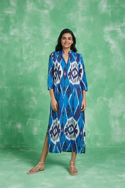 ASHA LONG KURTA BAZAAR BLUE