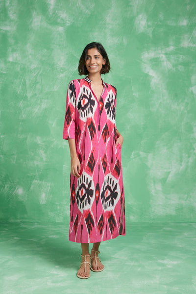ASHA LONG KURTA BAZAAR MAGENTA