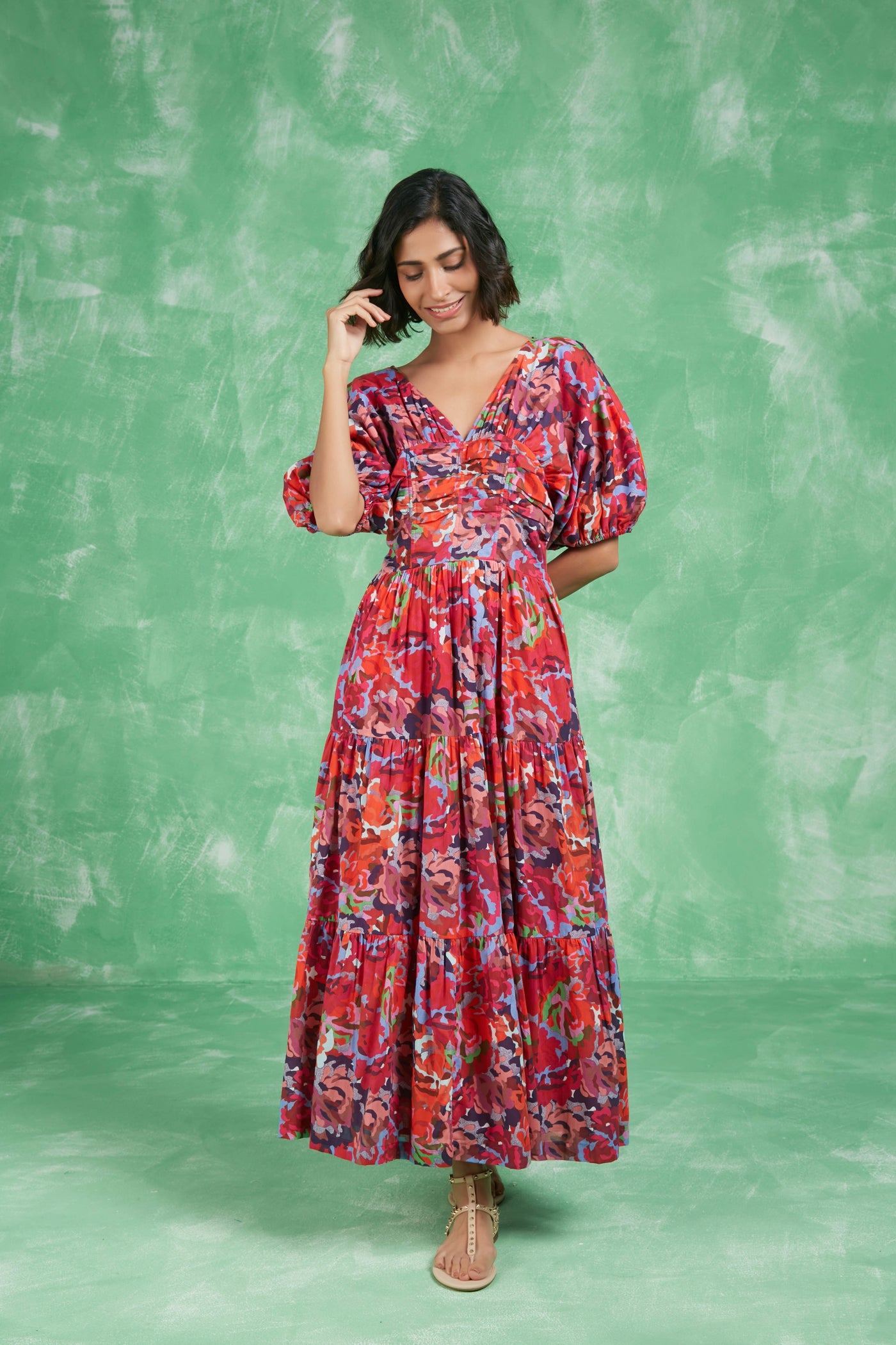 NIEVES MAXI DRESS BIKANER PINK