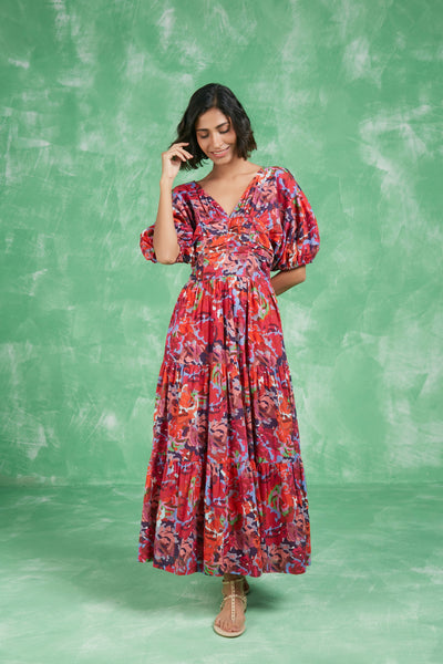 NIEVES MAXI DRESS BIKANER PINK