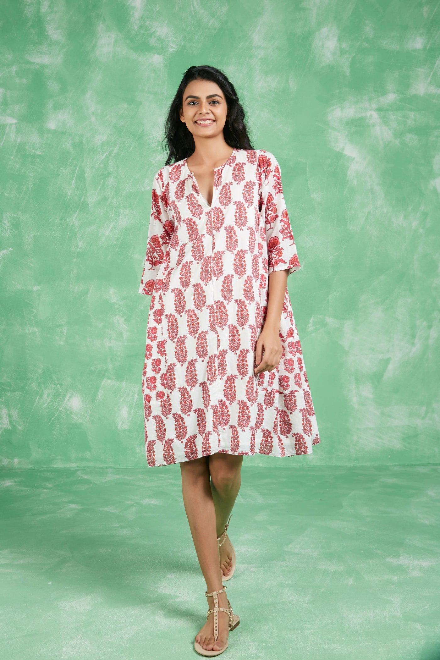 BHOPALI MIDI DRESS BALLY PINK