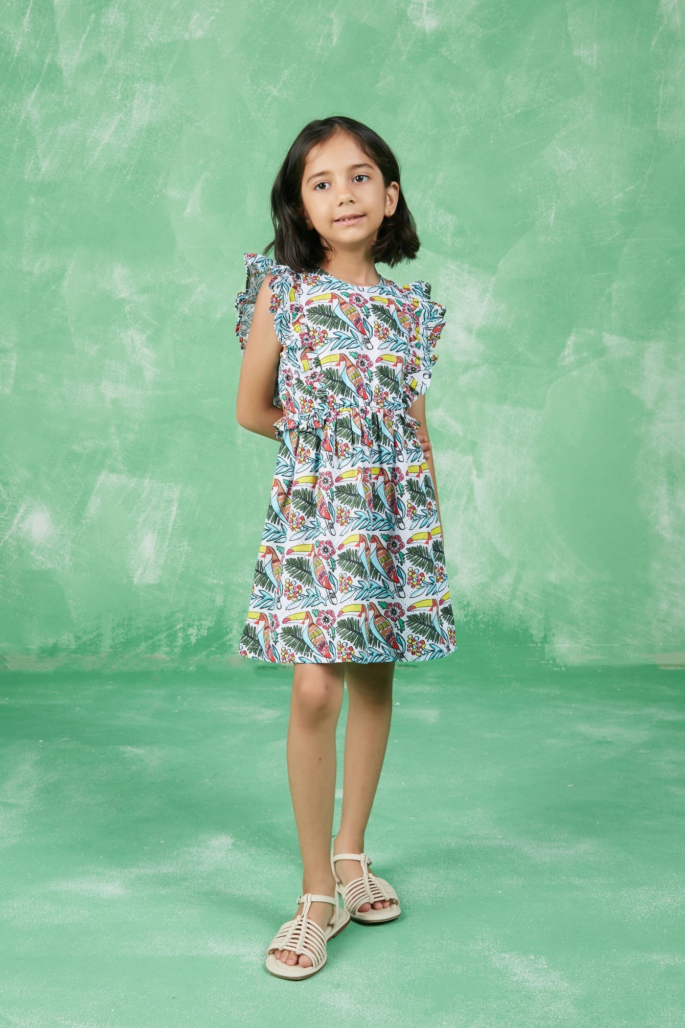NIPON BRODERIE GIRLS DRESS CORTAZAR MULTI
