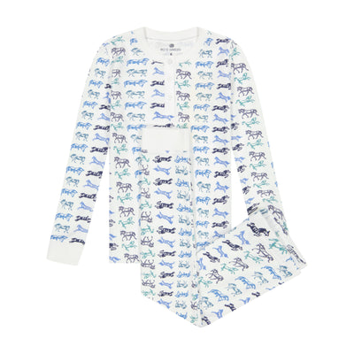 CAMERON KIDS PAJAMA SET  WILD HORSES OCEAN