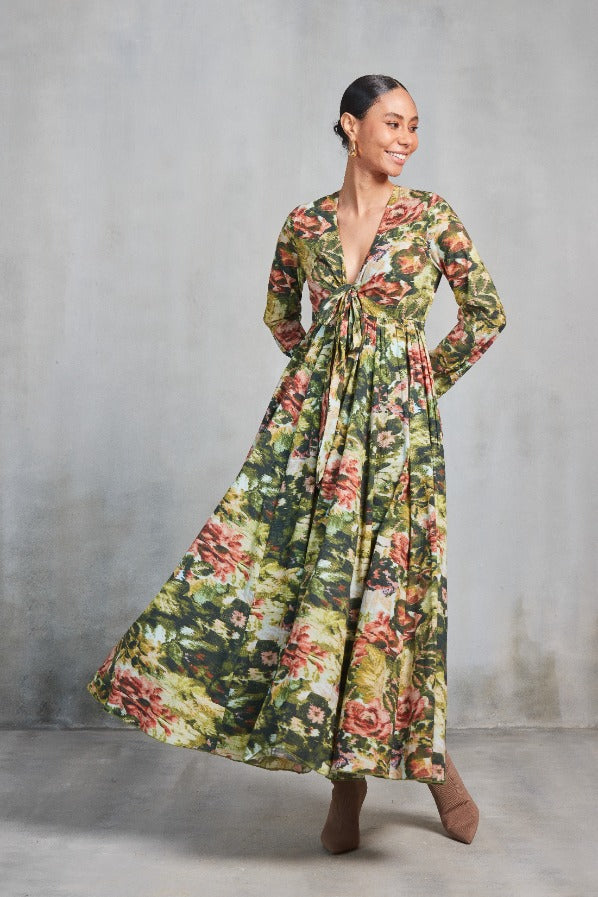 ANGELA MAXI DRESS LADAKH GREEN – Ros-Garden