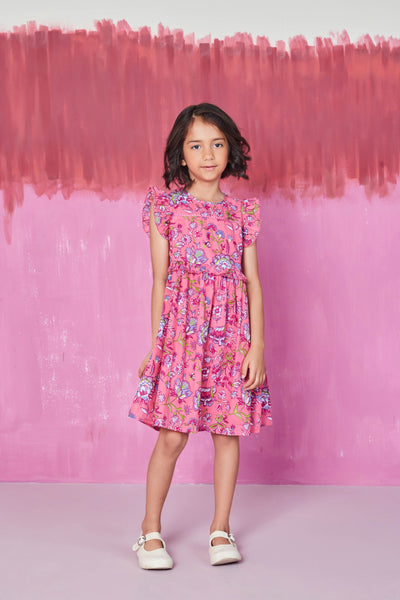 NICOLE GIRLS DRESS BARU PINK