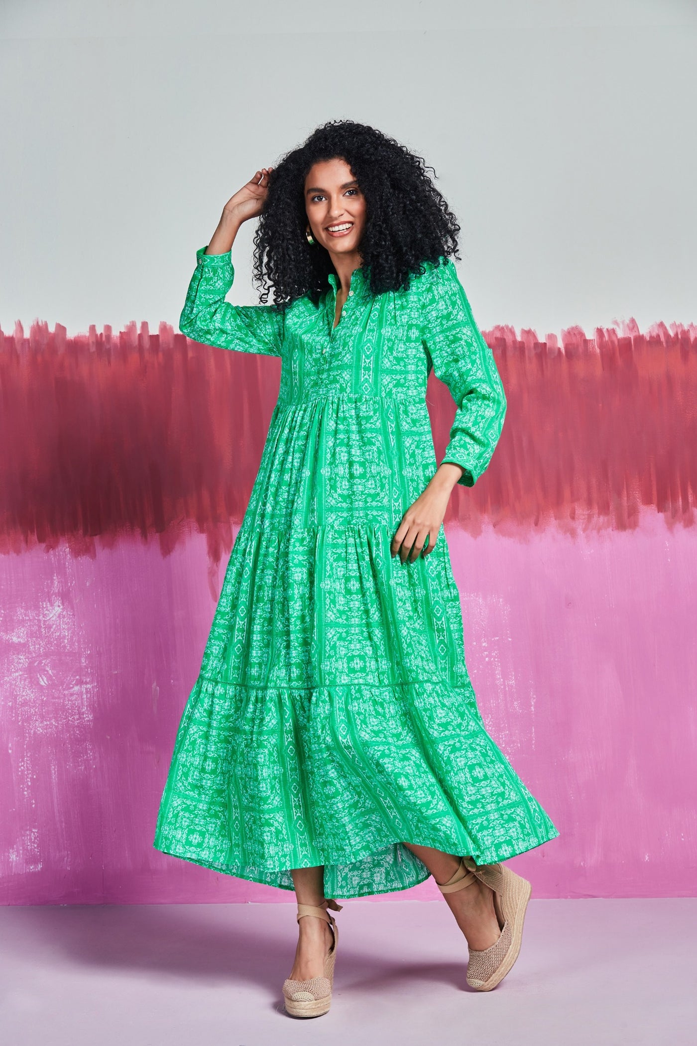 RIO MAXI DRESS JAMMU GREEN