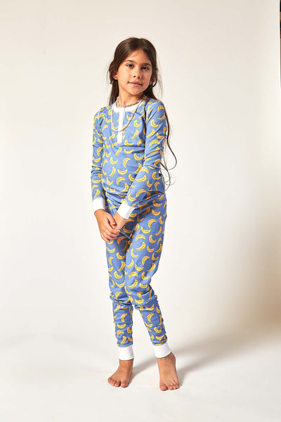 CAMERON KIDS PAJAMA SET BANANAS NAVY