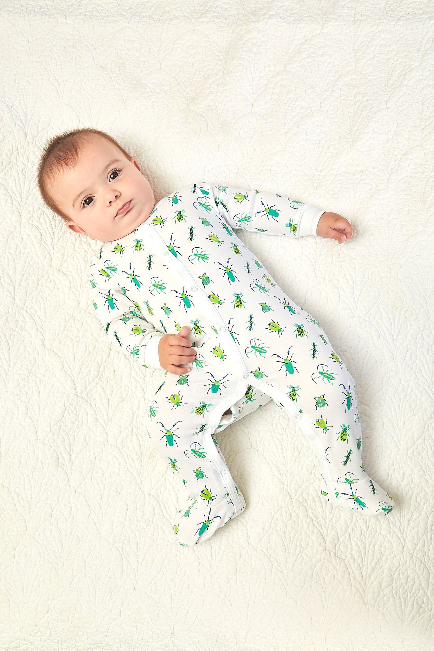 CASEY INFANT PAJAMA SUIT BUGSY GREEN